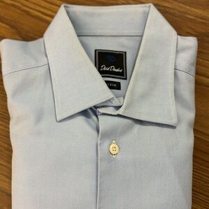 David Donahue Men's Sky Blue Dress Shirt